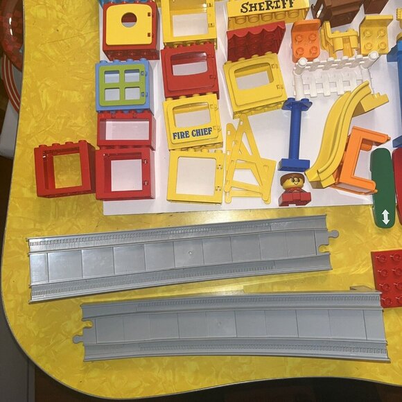 Lego DUPLO 7 lbs Bulk Train Figures Castle Auto ABC #s Flowers Bricks VTG & MOD - Picture 9 of 16